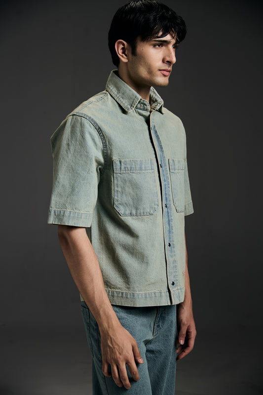 Vintage Blue Denim Shirt