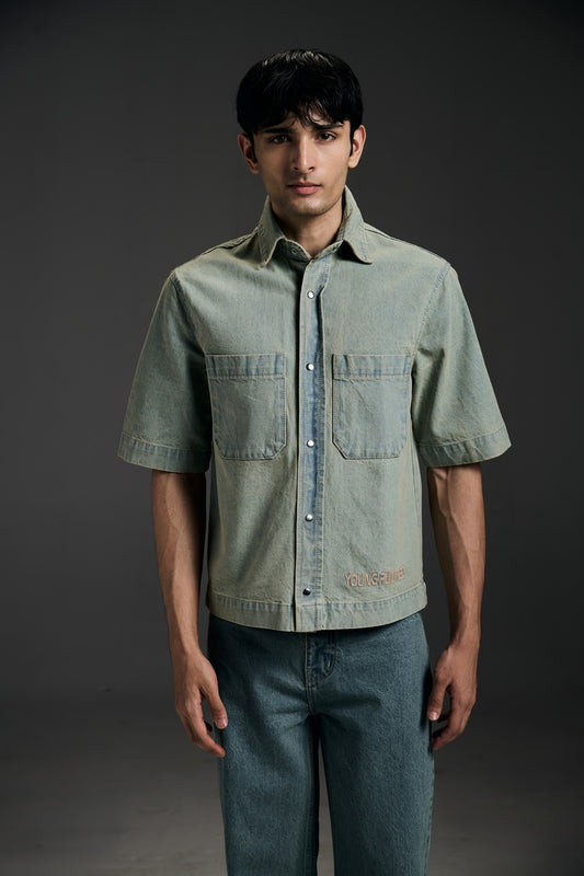 Vintage Blue Denim Shirt