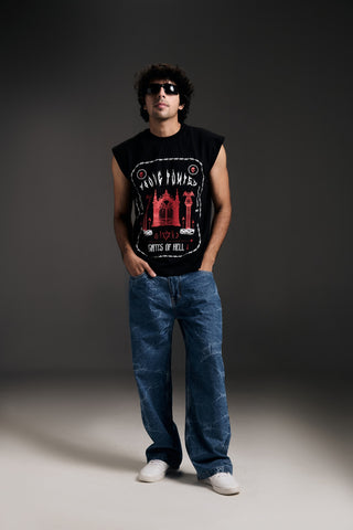 Static blue jeans