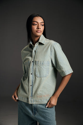 Vintage Blue Denim Shirt