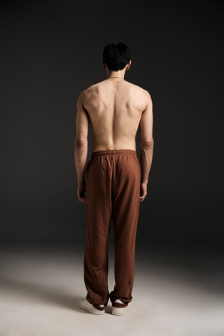 Brown Straight Fit Pants