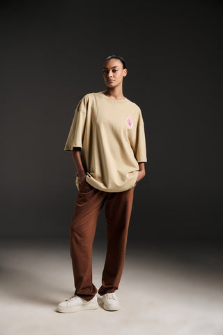 Brown Straight Fit Pants