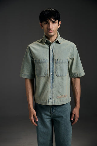Vintage Blue Denim Shirt